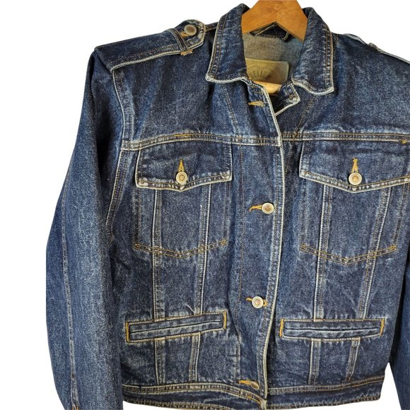 Helium Denim Mens Unisex Jacket Medium Quilt Patchwork Detail 100% cotton Indigo - Picture 3 of 10